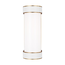  KSW1051BBSGW - Monroe contemporary indoor dimmable small 1-light vanity in a burnished brass finish with clear glas