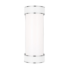  KSW1051PNGW - Monroe contemporary indoor dimmable small 1-light vanity in a polished nickel finish with clear glas