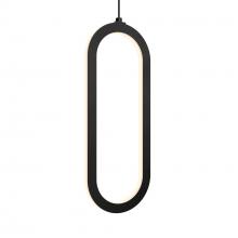  FPD-CC-BK - Single Vertical Oblong Pendant 16''