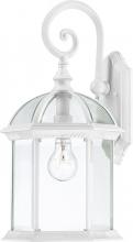  60/4964 - Boxwood - 1 Light 19" Wall Lantern with Clear Beveled Glass - White Finish