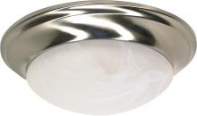  60/6009 - 1 Light - 12" - Flush Mount - Twist & Lock with Alabaster Glass; Color retail packaging