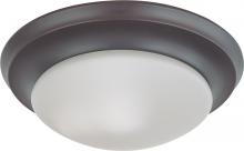  60/6013 - 1 Light 12" Flush Mount Twist & Lock with Frosted White Glass; Color retail packaging