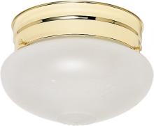  60/6030 - 1 Light - 6" - Flush Mount - Small Frosted Grape Mushroom; Color retail packaging