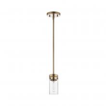  60/7529 - Intersection; 1 Light; Mini Pendant; Burnished Brass with Clear Glass