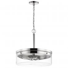  60/7630 - Intersection; 3 Light; Pendant; Polished Nickel with Clear Glass