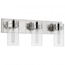  60/7633 - Intersection; 3 Light; Vanity; Polished Nickel with Clear Glass