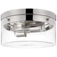  60/7637 - Intersection; Medium Flush Mount Fixture; Polished Nickel with Clear Glass