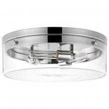  60/7638 - Intersection; Large Flush Mount Fixture; Polished Nickel with Clear Glass