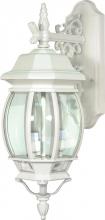  60/891 - Central Park - 3 Light 22" Wall Lantern with Clear Beveled Glass - White Finish
