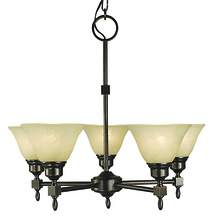  2435 PB/WH - 5-Light Polished Brass Taylor Dining Chandelier