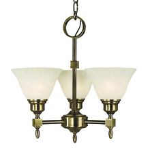  2438 PN/WH - 3-Light Polished Nickel Taylor Mini Chandelier