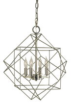  4704 SP/PN - 4-Light Satin Pewter/Polished Nickel Etoile Chandelier