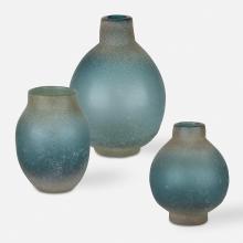  18844 - Uttermost Mercede Weathered Blue-green Vases S/3