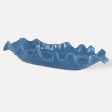  18052 - Uttermost Ruffled Feathers Blue Bowl