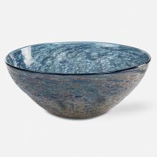  18099 - Uttermost Genovesa Aqua Glass Bowl