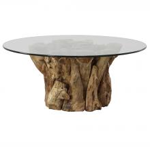  22876 - Uttermost Driftwood Glass Top Large Coffee Table