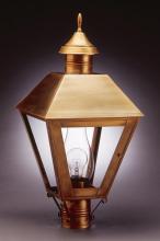 Northeast Lantern 1113-DB-LT3-FST - Post Dark Brass 3 Candelabra Sockets Frosted Glass