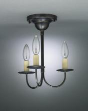  903F-VG-LT3 - Hanging J-Arms Verdi Gris 3 Candelabra Sockets