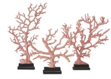  1200-0436 - Large Red Coral Branches Set of 3