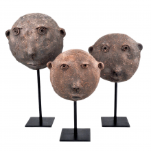  1200-0726 - Terracotta Masks Set of 3