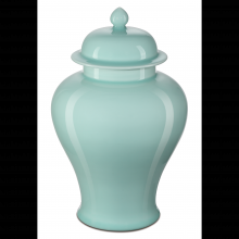  1200-0672 - Celadon Small Green Temple Jar