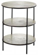  4000-0013 - Cane Pewter Accent Table