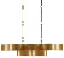  9000-0046 - Grand Lotus Gold Oval Chandelier