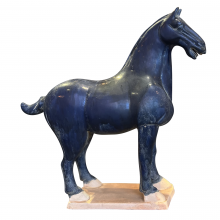  1200-0782 - Tang Dynasty Medium Blue Horse